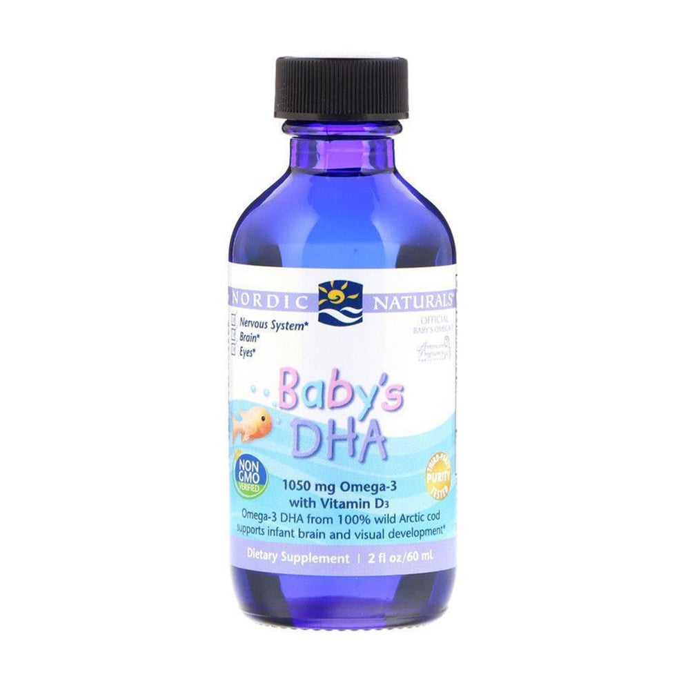 

Дитячий риб'ячий жир з вітаміном Д3 Nordic Naturals Baby's DHA Omega-3 With Vitamin D3, в рідині, 60 мл