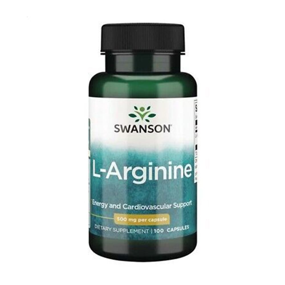 

L-Аргінін Swanson L-Arginine 500 мг, 100 капсул