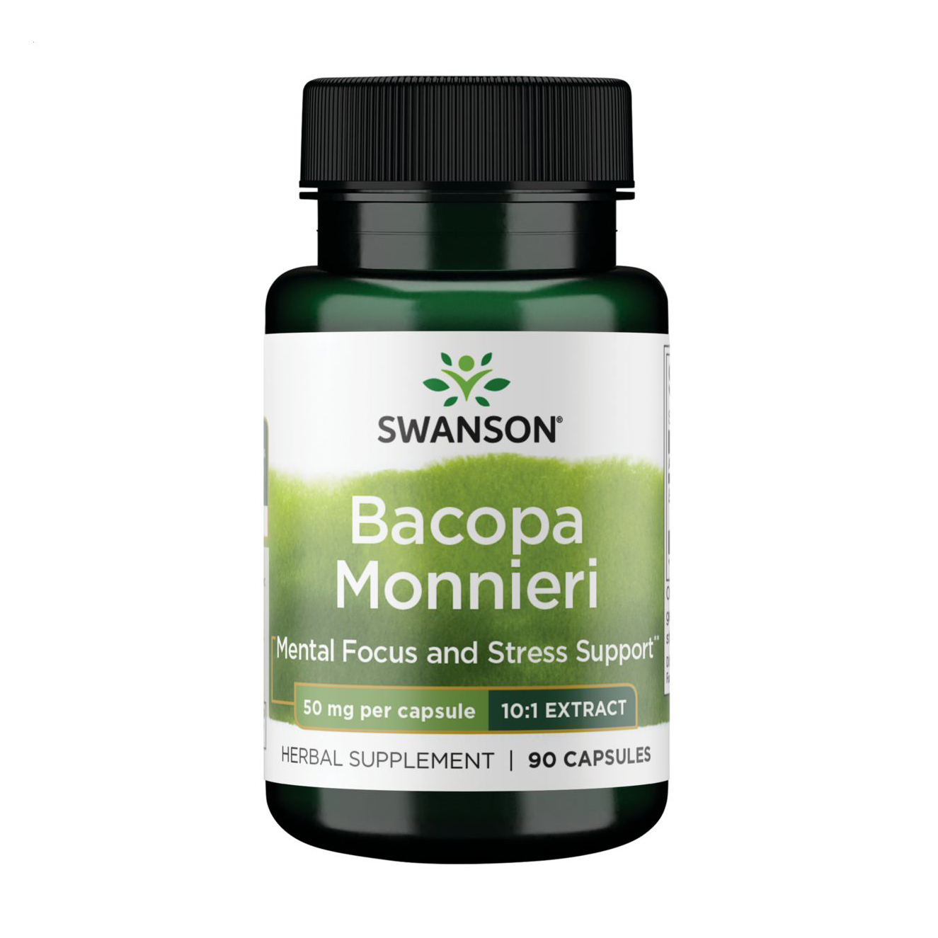 

Екстракт бакопи мон'є Swanson Bacopa Monniera 10:1 Extract 50 мг, 90 капсул