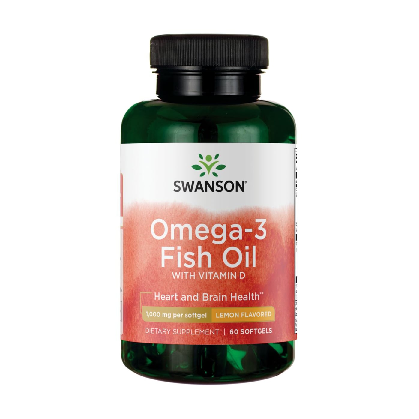

Омега-3 риб'ячий жир Swanson Omega-3 Fish Oil with Vitamin D з вітаміном D, 1000 мг, 60 капсул