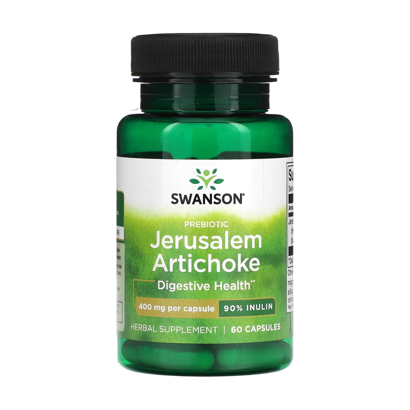 

Топінамбур Swanson Prebiotic Jerusalem Artichoke 400 мг, 60 капсул