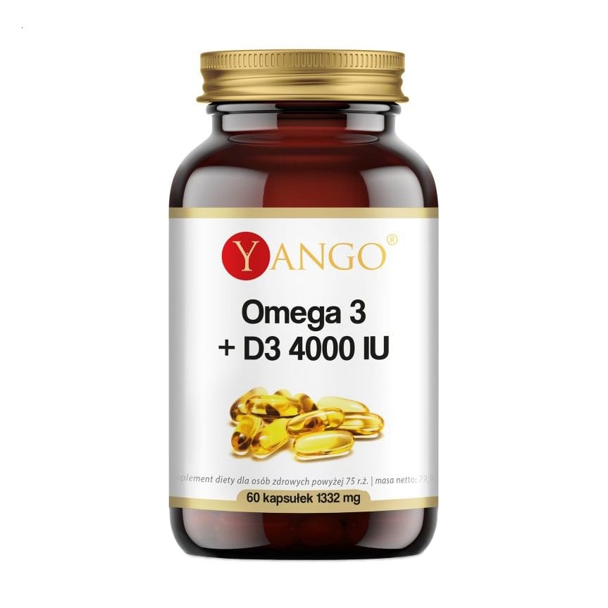 

Омега-3 + Вітамін D3 Yango Omega 3 + D3 4000 МО, 60 капсул