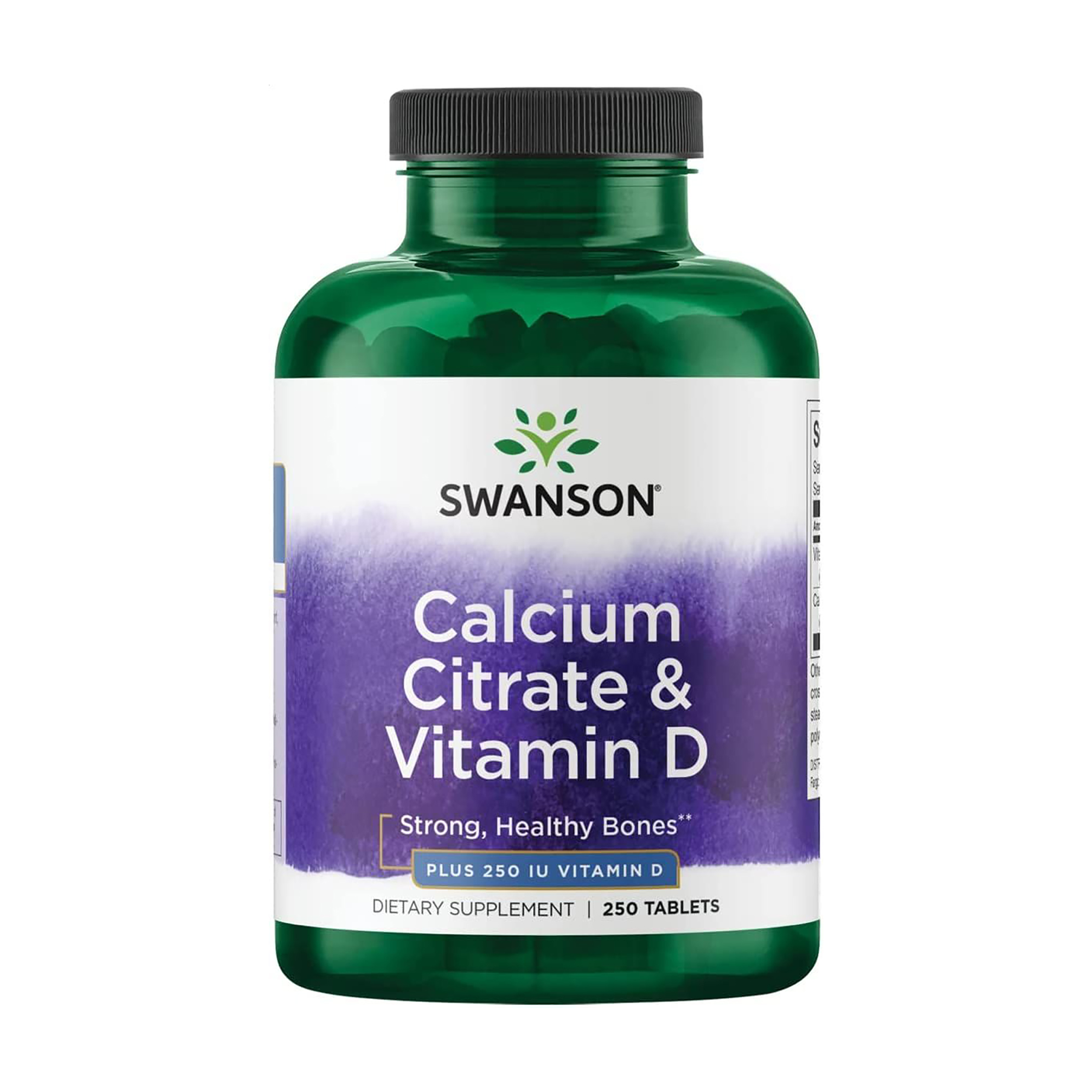 

Кальцій цитрат та вітамін Д Swanson Calcium Citrate With Vitamin D, 250 таблеток