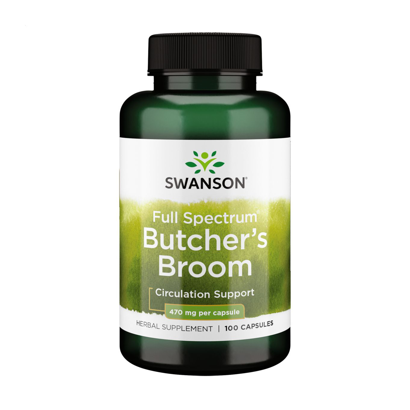 

Рускус колючий Swanson Butcher's Broom 470 мг, 100 капсул