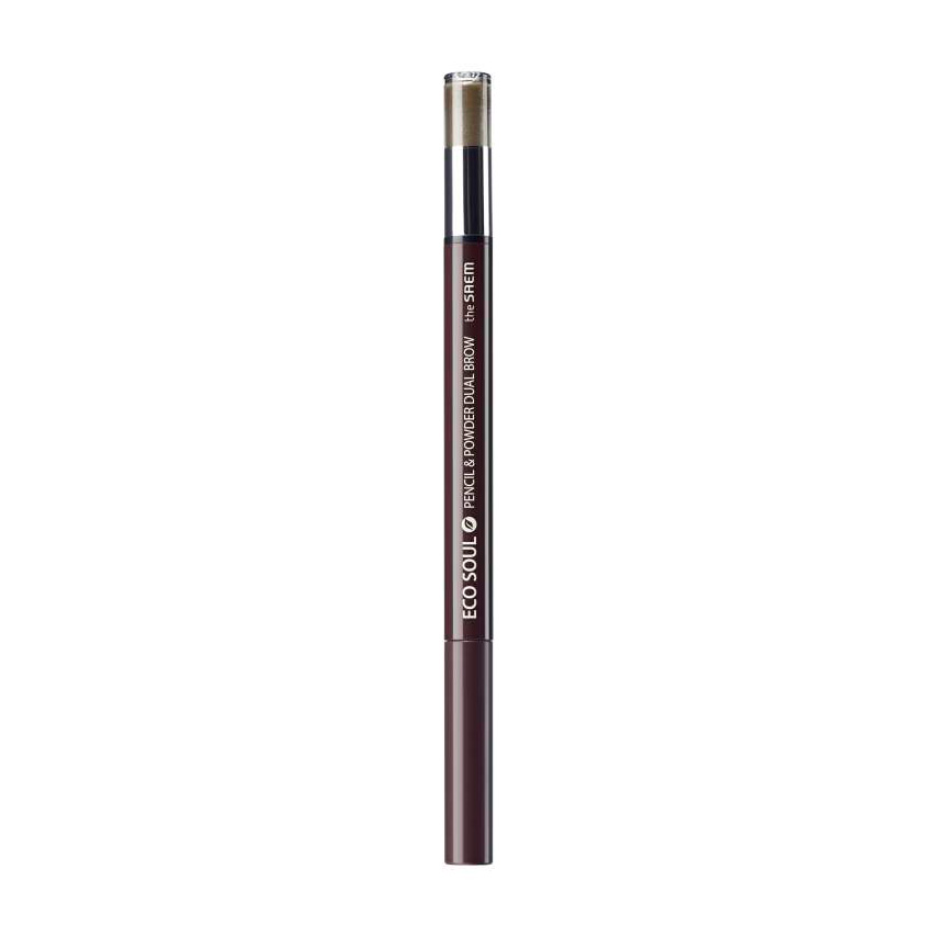 

Олівець-пудра для брів The Saem Eco Soul Pencil & Powder Dual Brow 01 Natural Brown, 0.8 г