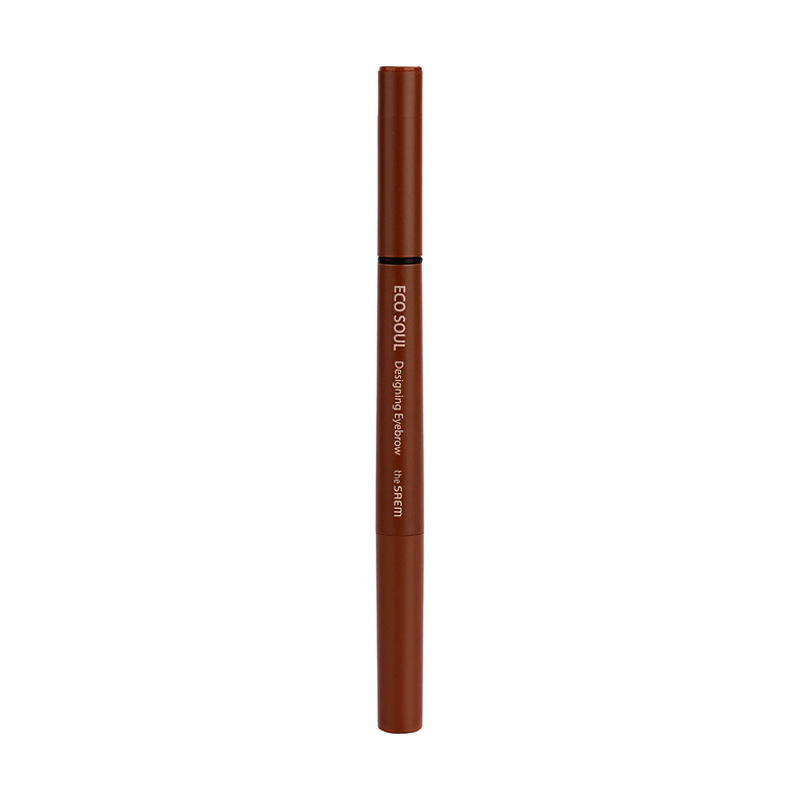 

Олівець для брів 3в1 The Saem Eco Soul Designing Eyebrow 02 Dark Brown, 0.2 г + 0.12 г