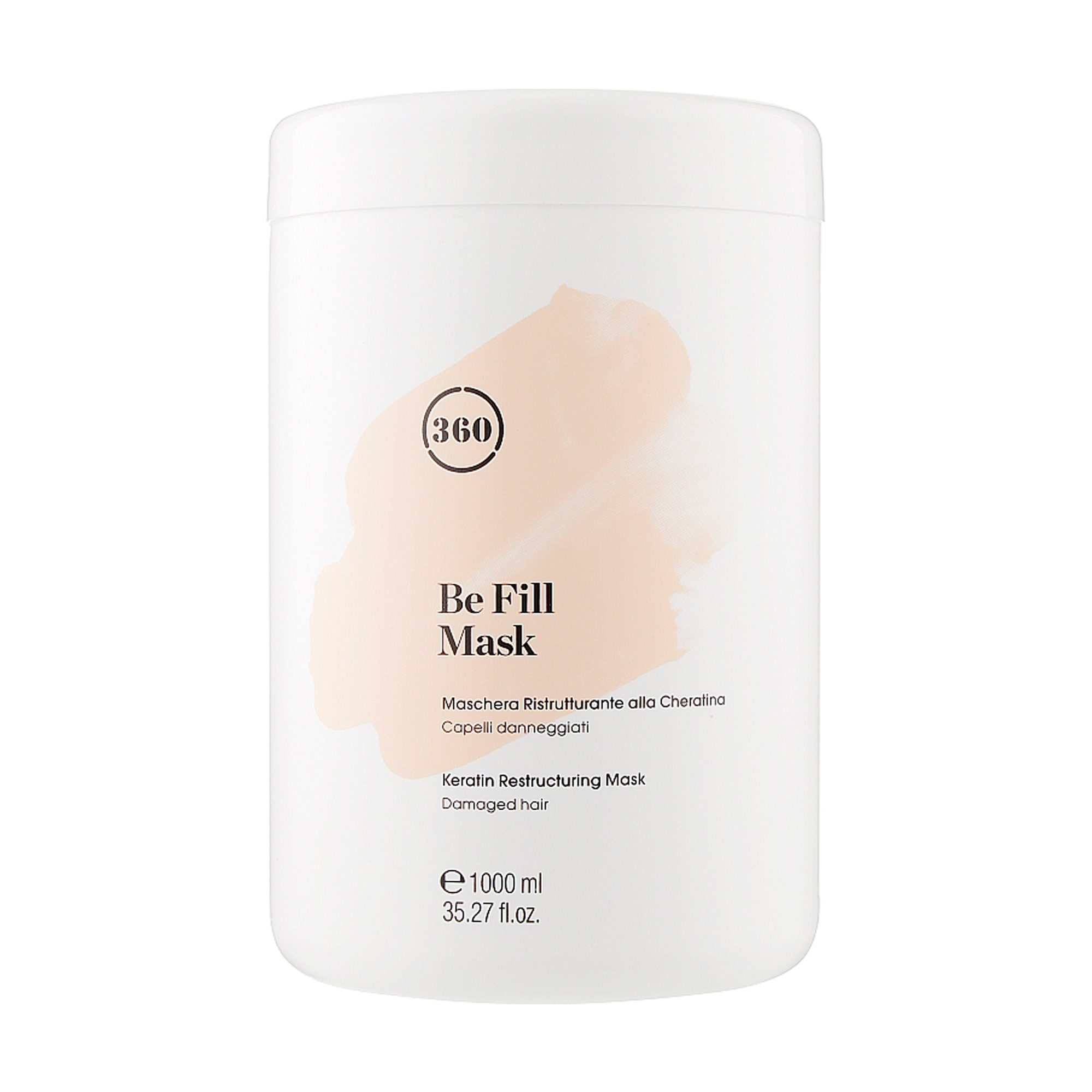 

Уцінка! Маска 360 Hair Professional Be Fill Mask для сухого й пошкодженого волосся, з кератином, 1 л