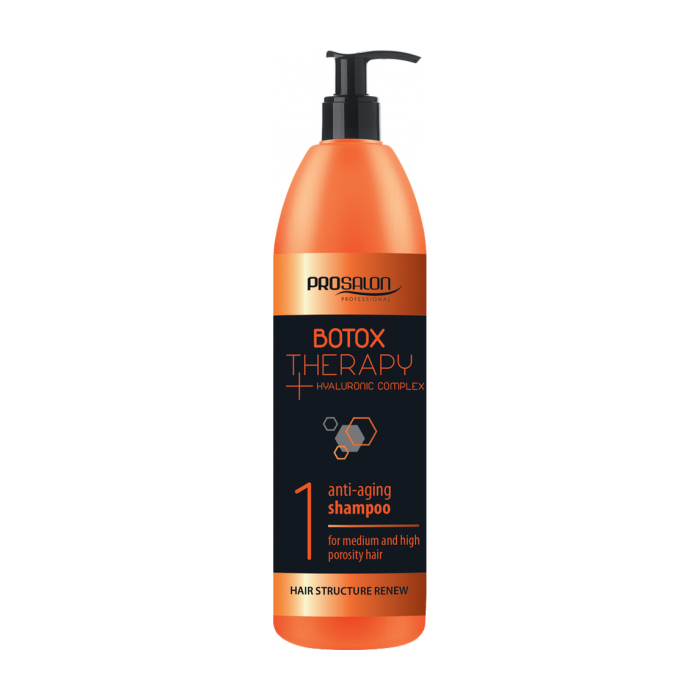 

Антивіковий шампунь для волосся Prosalon Professional Botox Therapy + Hyaluronic Complex Anti-Aging Shampoo, 1 л