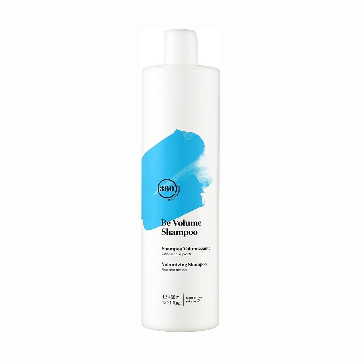 

Шампунь 360 Hair Professional Be Volume Shampoo для додання об'єму тонкому та слабкому волоссю, 450 мл