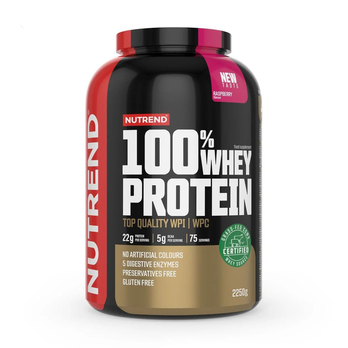 

Протеїн Nutrend 100% Whey Protein Малина, в порошку, 2.25 кг