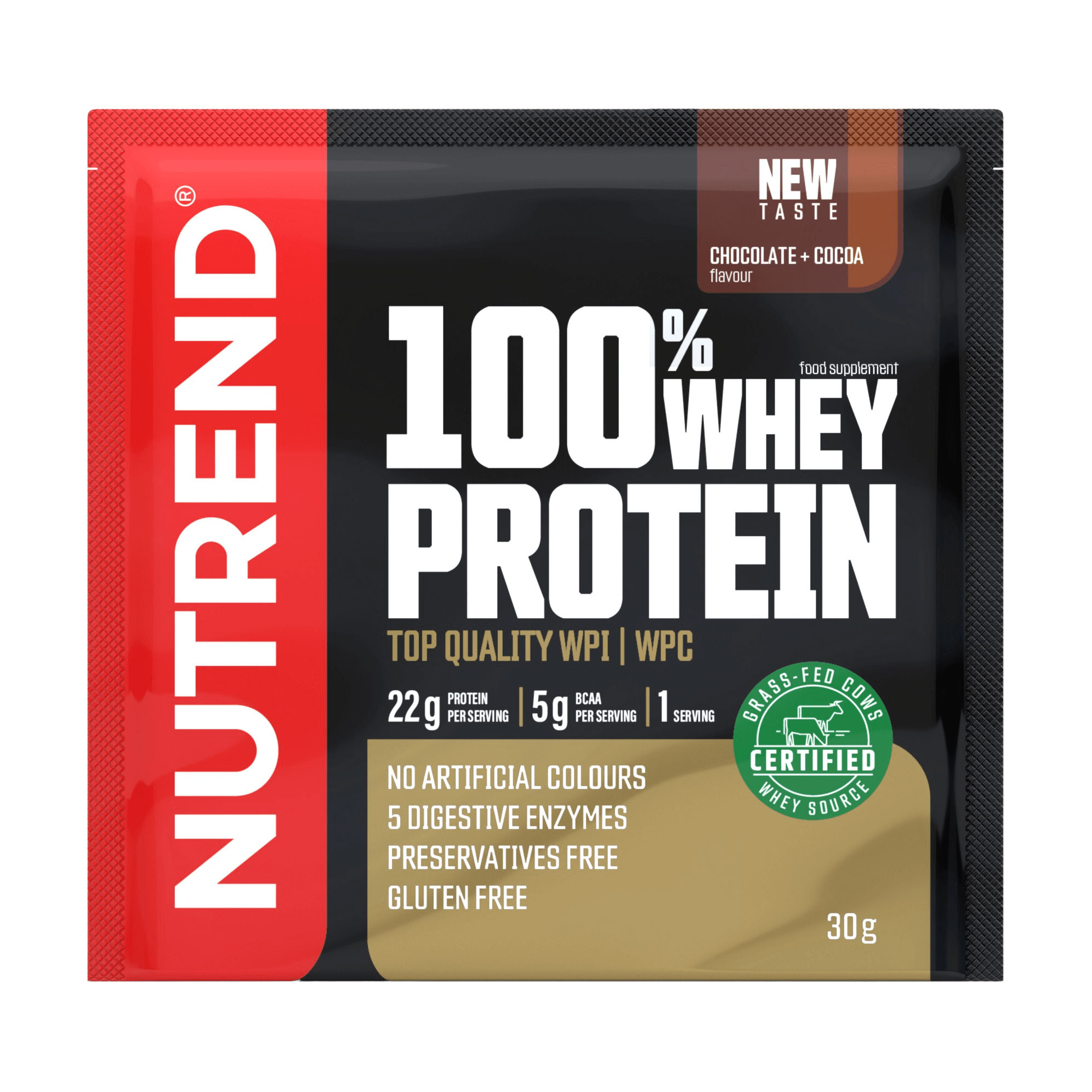

Протеїн Nutrend 100% Whey Protein Шоколад + какао, в порошку, 30 г