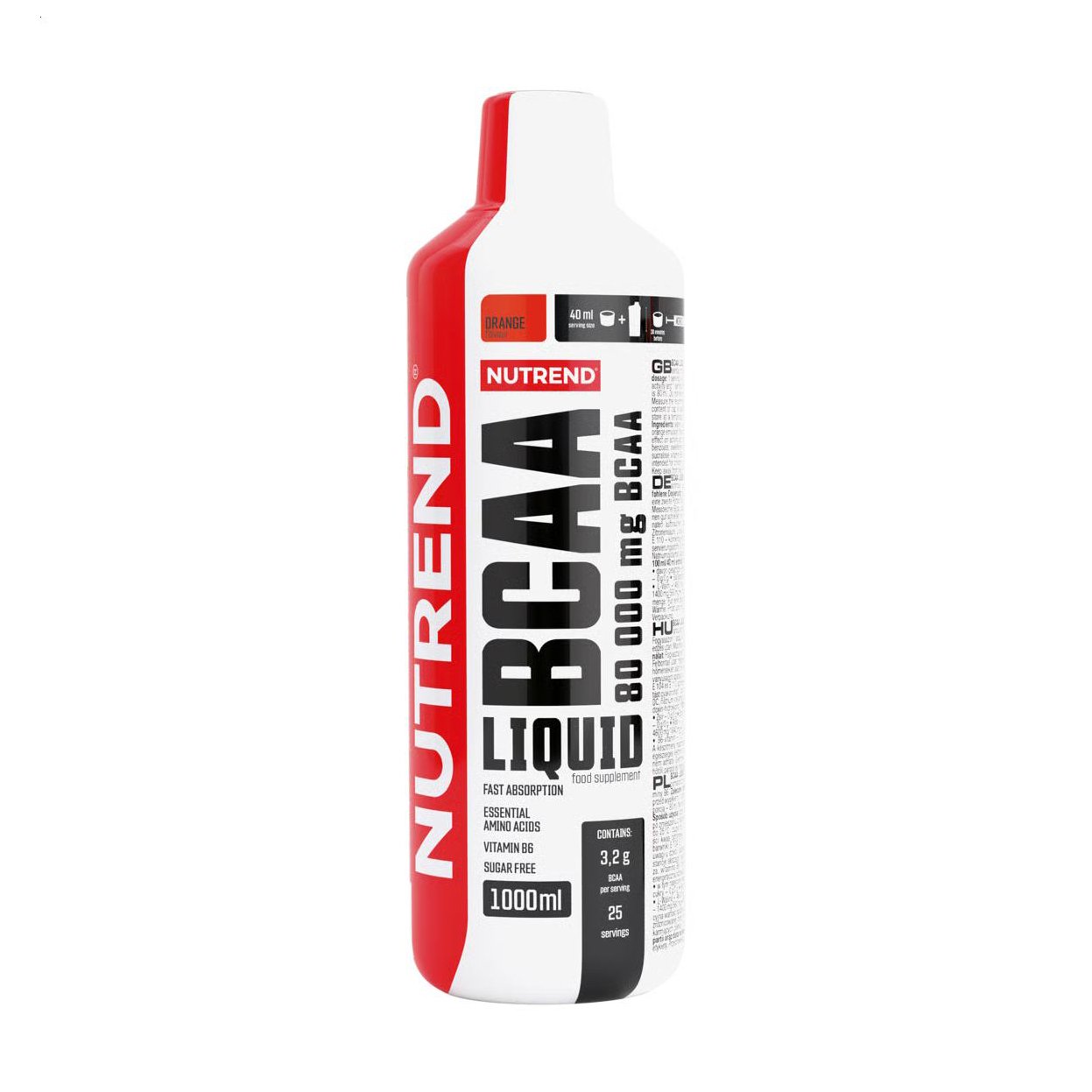 

Амінокислоти Nutrend BCAA Liquid зі смаком апельсину, в рідині, 1 л