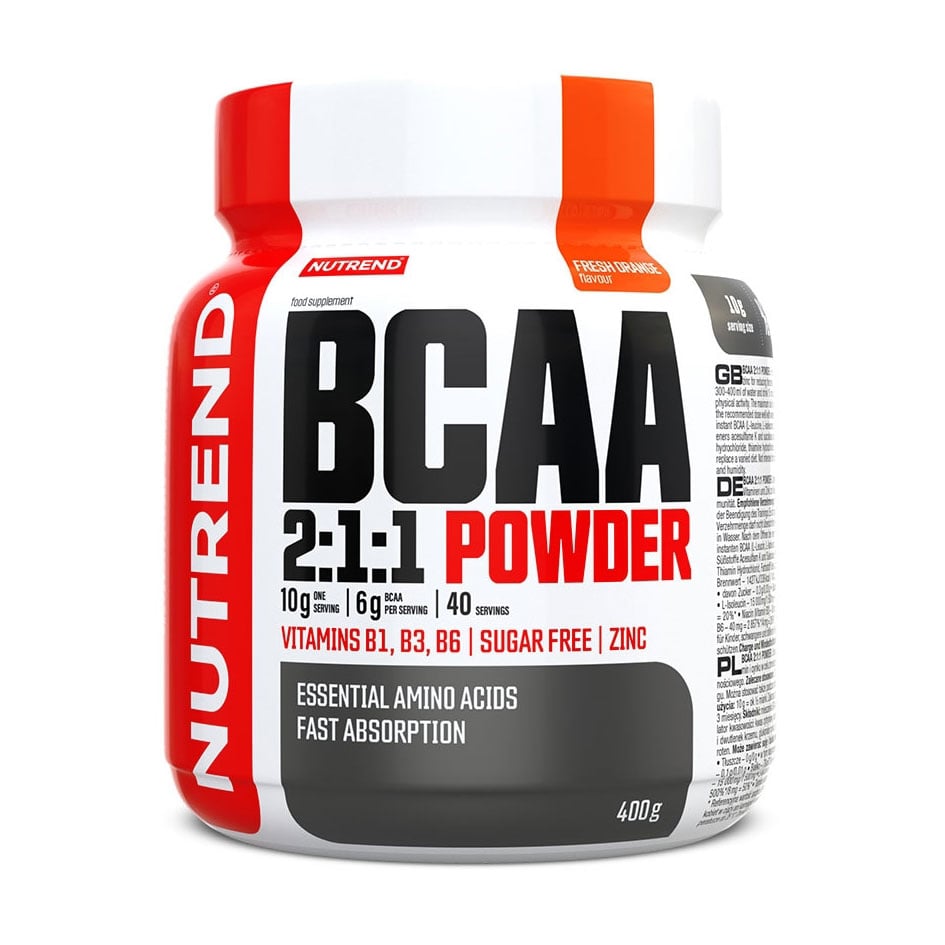 

Амінокислота Nutrend BCAA 2:1:1 Powder в порошку, зі смаком свіжого апельсина, 400 г
