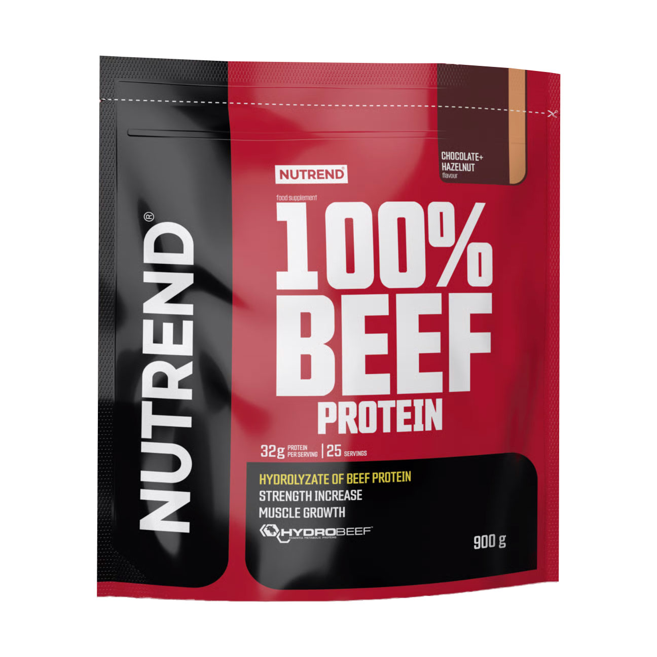 

Протеїн Nutrend 100% Beef Protein Шоколад + фундук, в порошку, 900 г