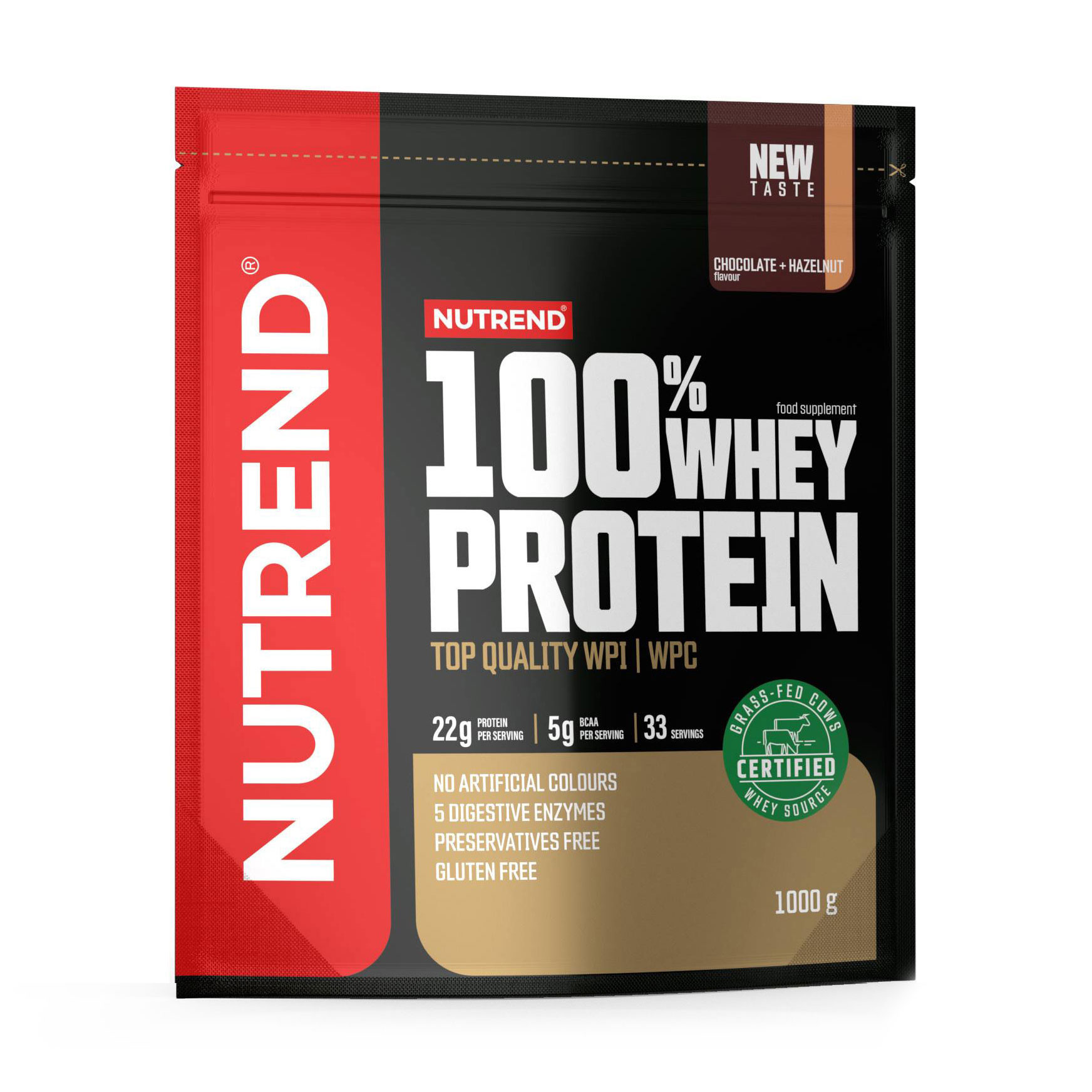 

Протеїн Nutrend 100% Whey Protein Шоколад + фундук, в порошку, 1 кг