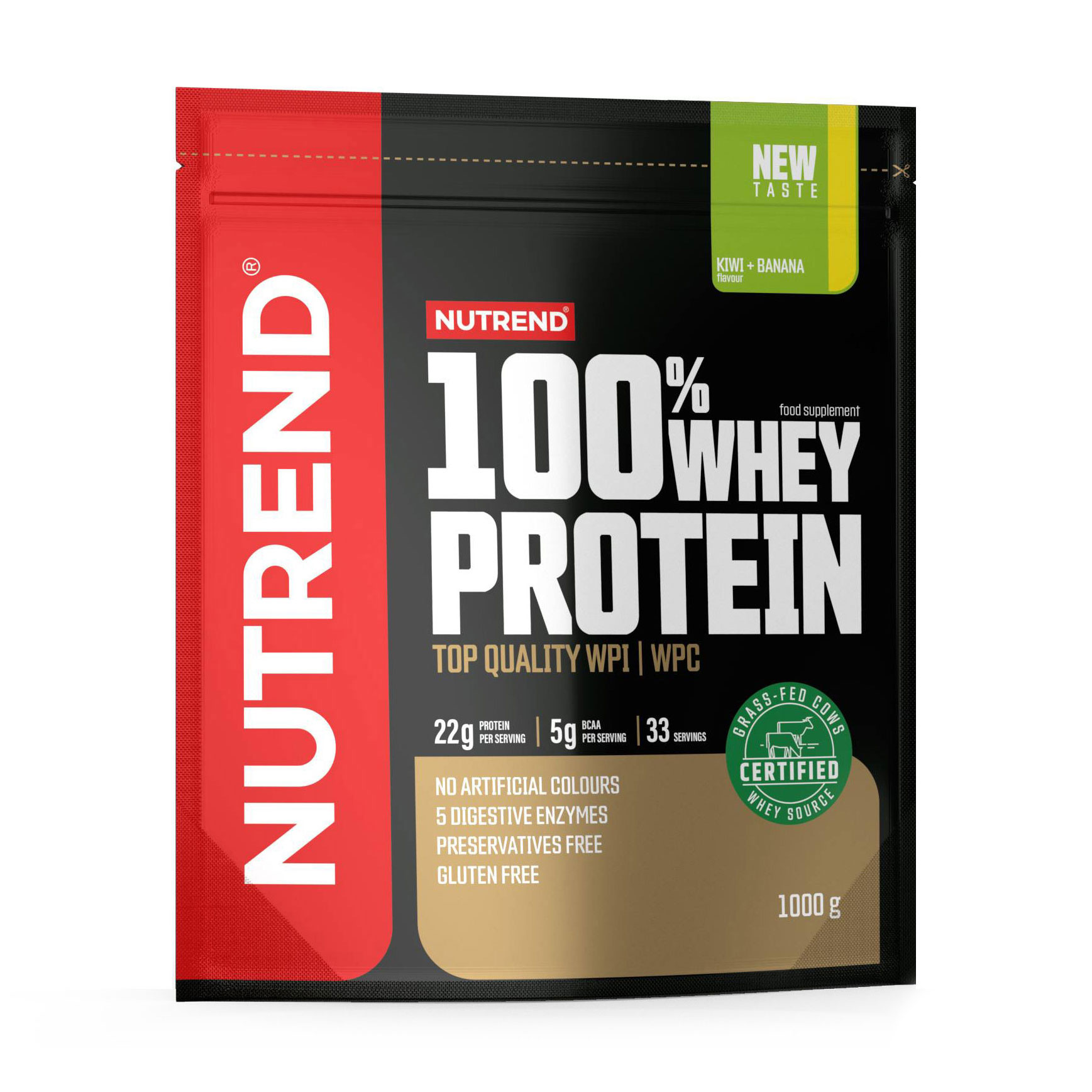 

Протеїн Nutrend 100% Whey Protein Ківі + банан, в порошку, 1 кг