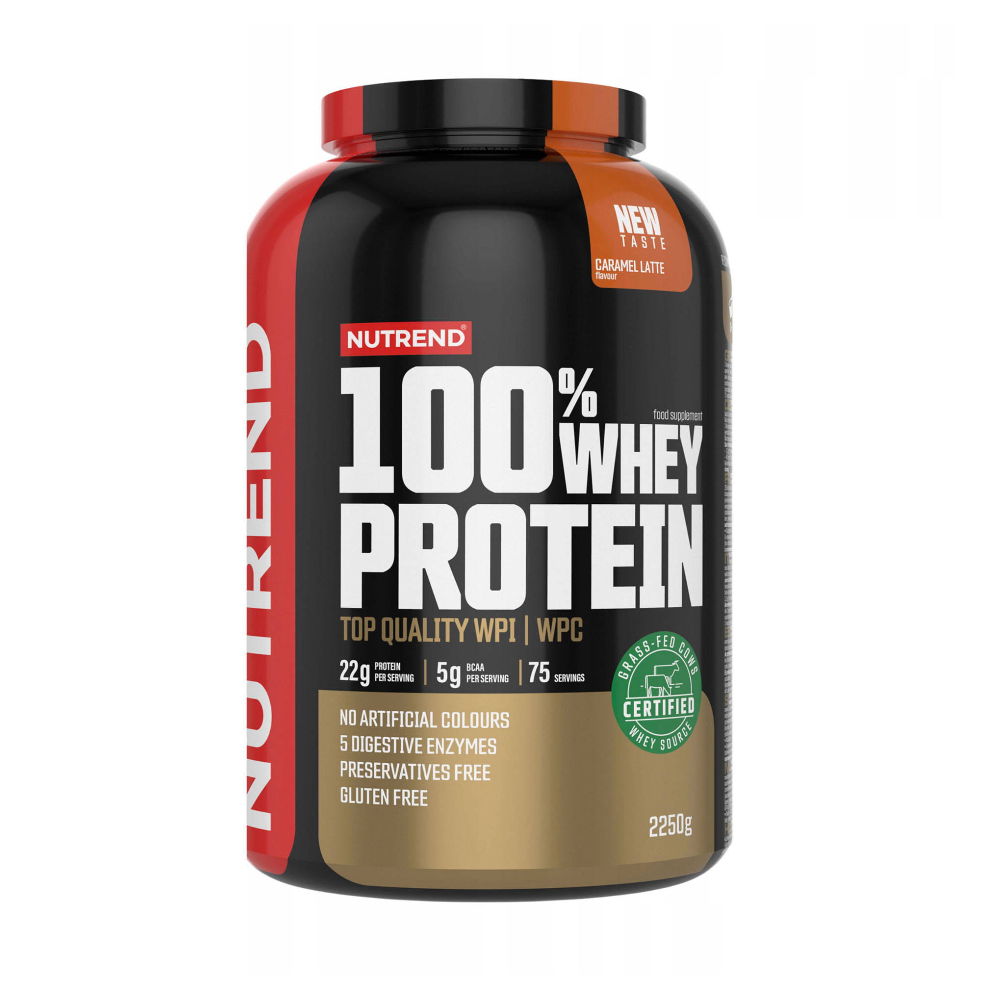

Протеїн Nutrend 100% Whey Protein Карамель латте, в порошку, 2.25 кг