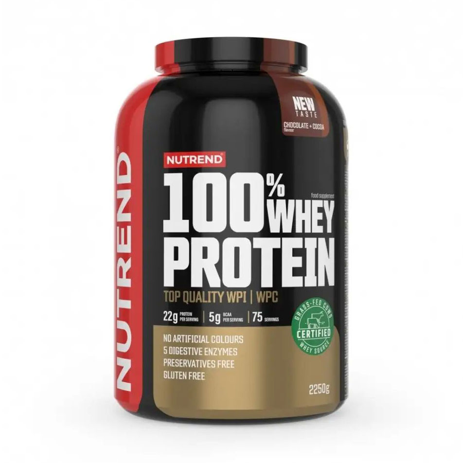 

Протеїн Nutrend 100% Whey Protein Шоколад + какао, в порошку, 2.25 кг