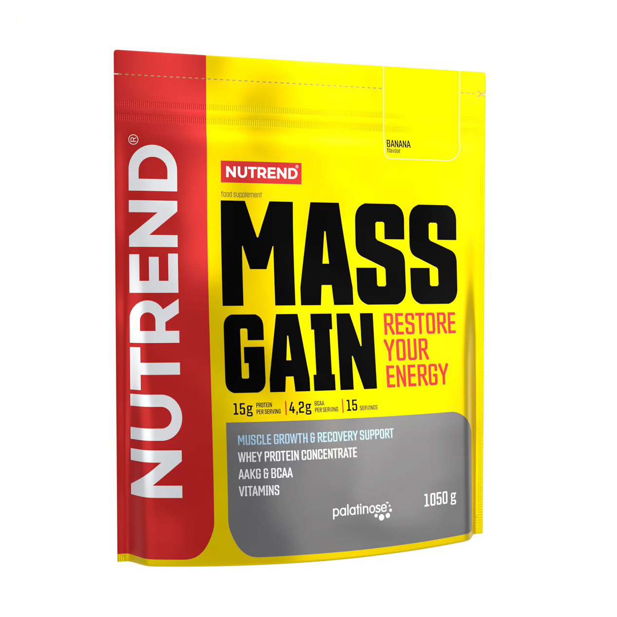 

Гейнер Nutrend Mass Gain зі смаком банана, в порошку, 1.05 кг
