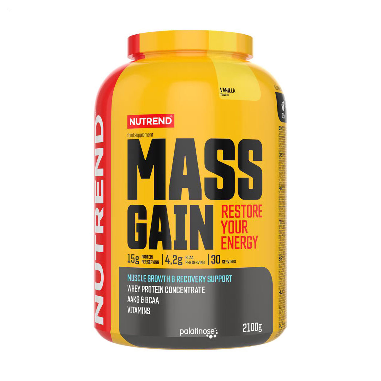 

Гейнер Nutrend Mass Gain Ваніль, в порошку, 2.1 кг