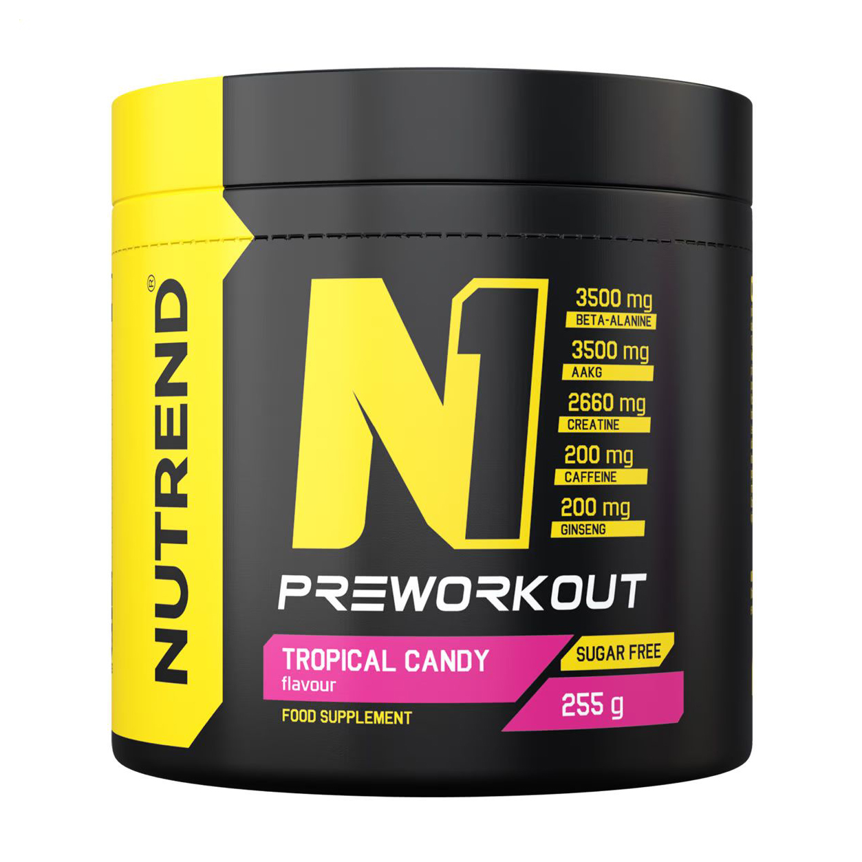 

Передтренувальний комплекс Nutrend N1 Preworkout Тропічні цукерки, в порошку, 255 г