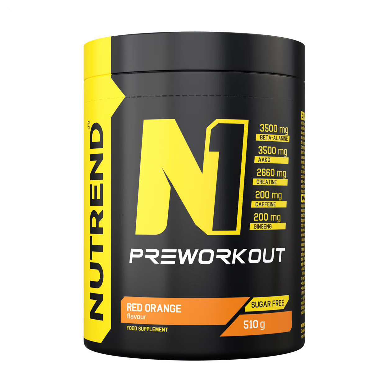 

Уцінка! Харчова добавка передтренувальний комплекс в порошку Nutrend N1 Preworkout Червоний апельсин, 510 г