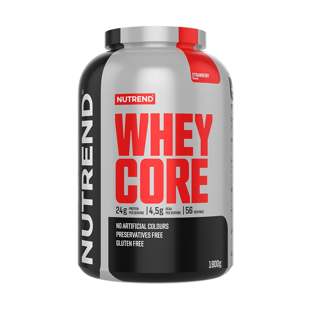 

Протеїн Nutrend Whey Core зі смаком полуниці, в порошку, 1.8 кг