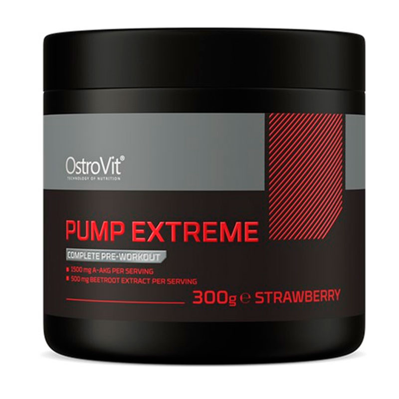 

Передтренувальний комплекс OstroVit Pump Extreme Полуниця, в порошку, 300 г