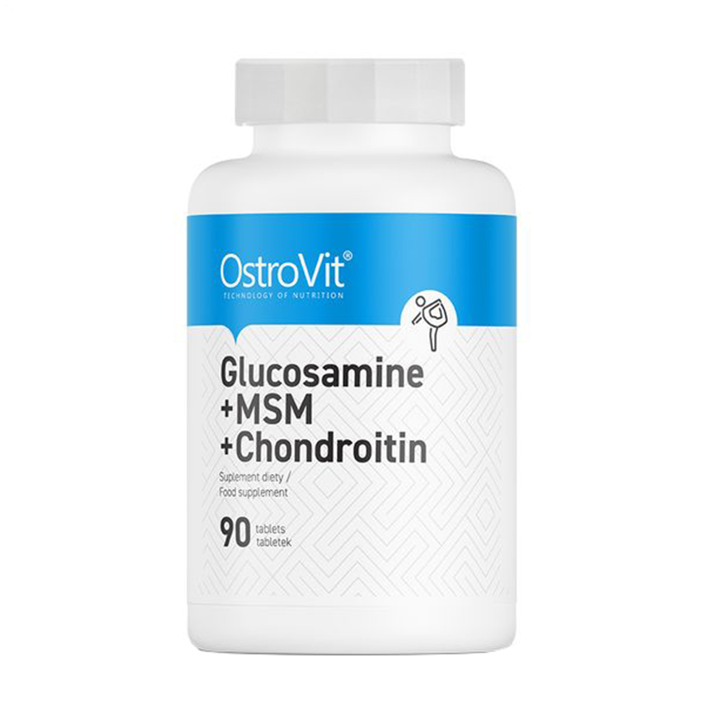 

Глюкозамін + МСМ + хондроїтин OstroVit Glucosamine + MSM + Chondroitin, 90 таблеток