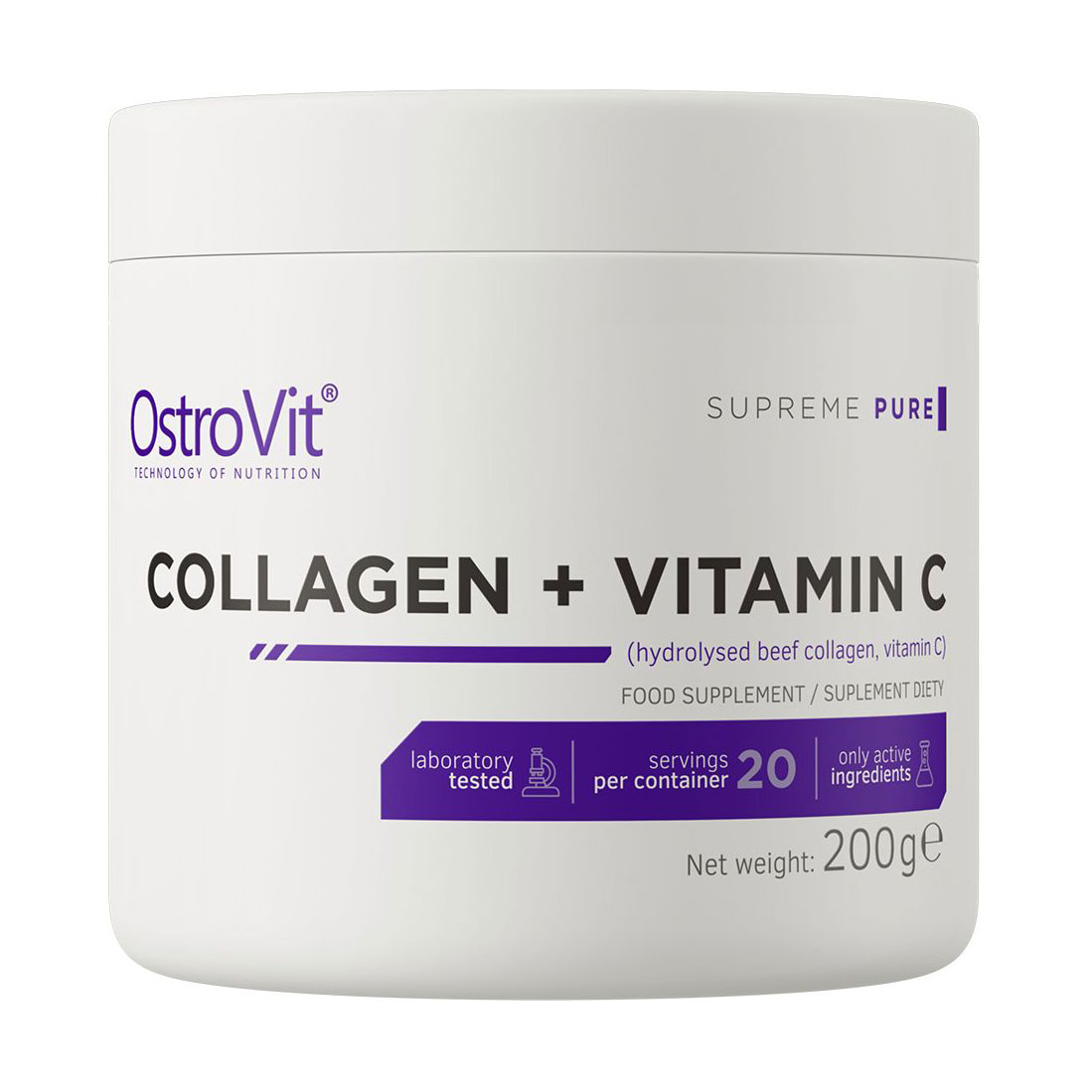 

Колаген та вітамін С OstroVit Collagen + Vitamin C, в порошку, 200 г