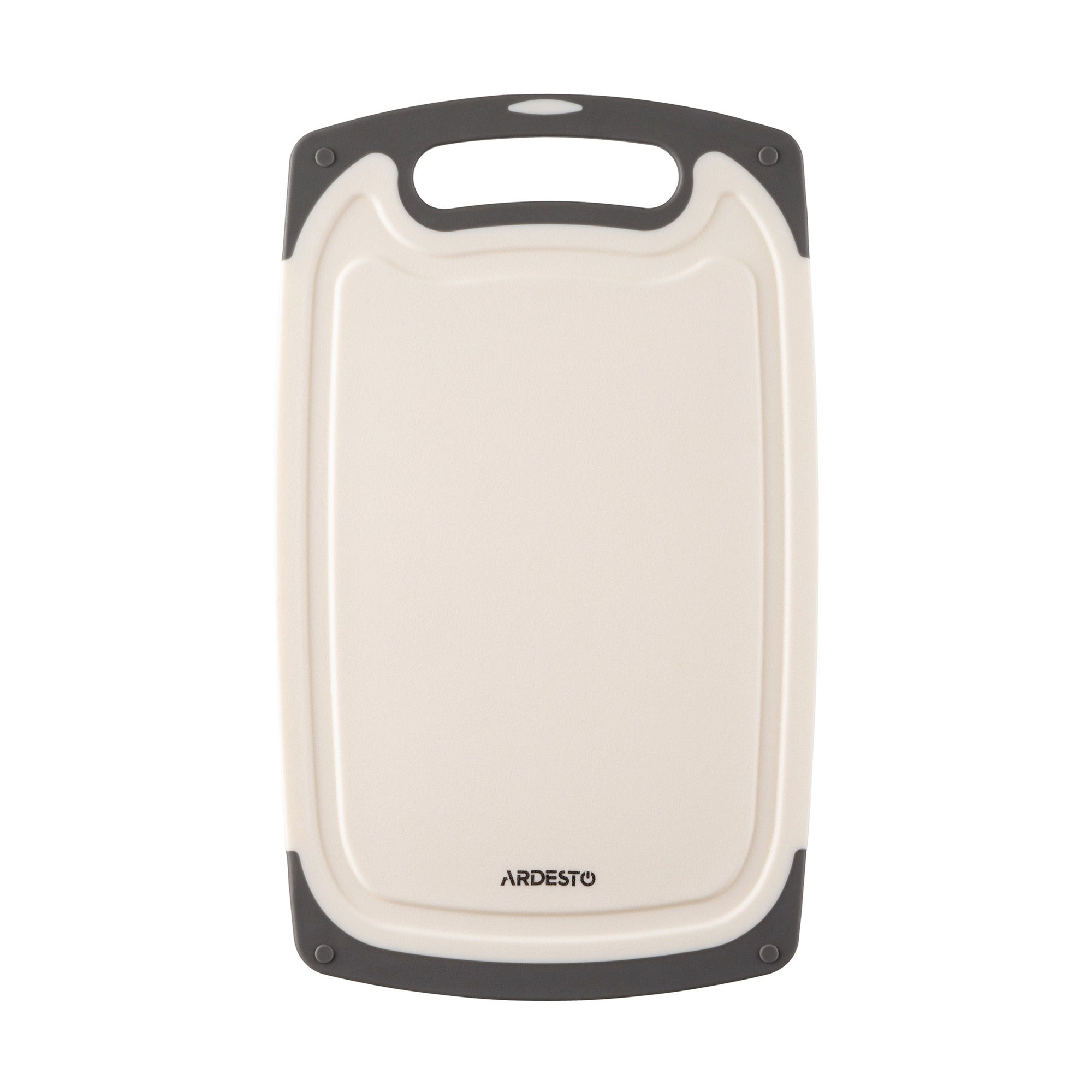

Дошка кухонна Ardesto Gemini пластикова, біла с графітовим обідком, 33*20*0.85 см (AR1433BG)