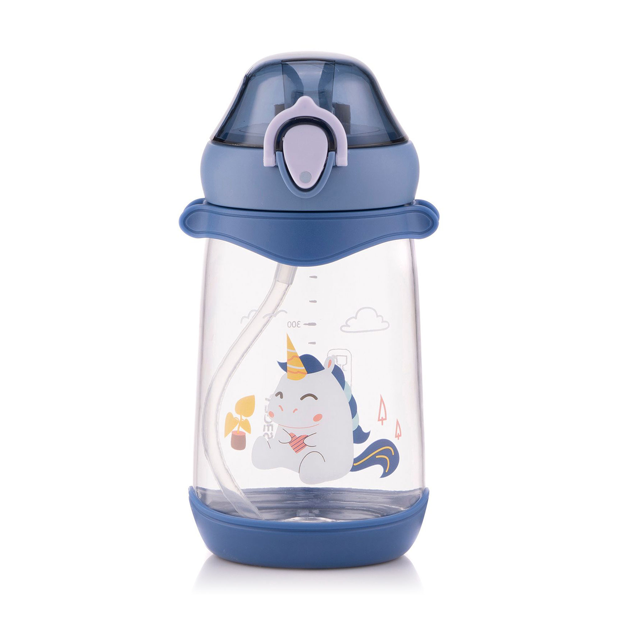 Пляшка для води Ardesto Unicorn дитяча, пластикова, синя, 500 мл (AR2250PU)