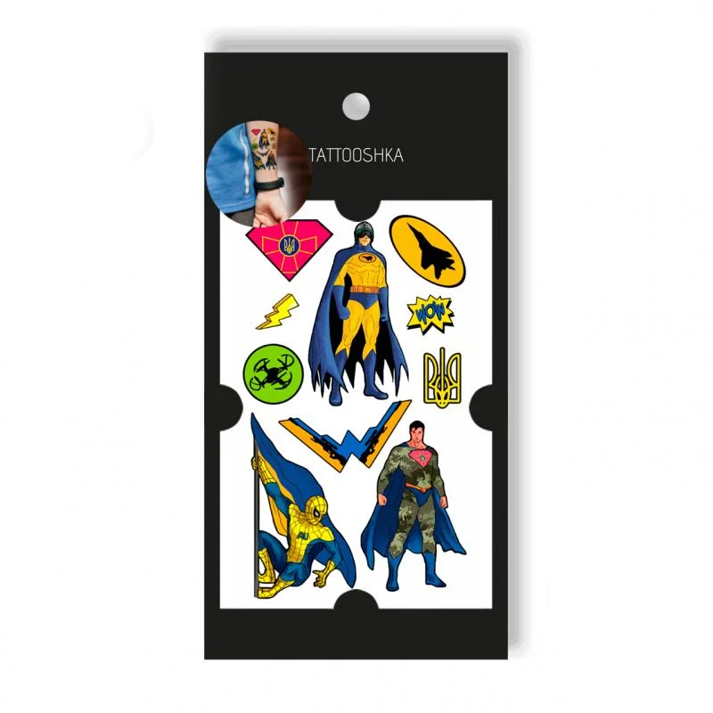 

Тимчасові татуювання-наклейки Tattooshka Супергерої міні