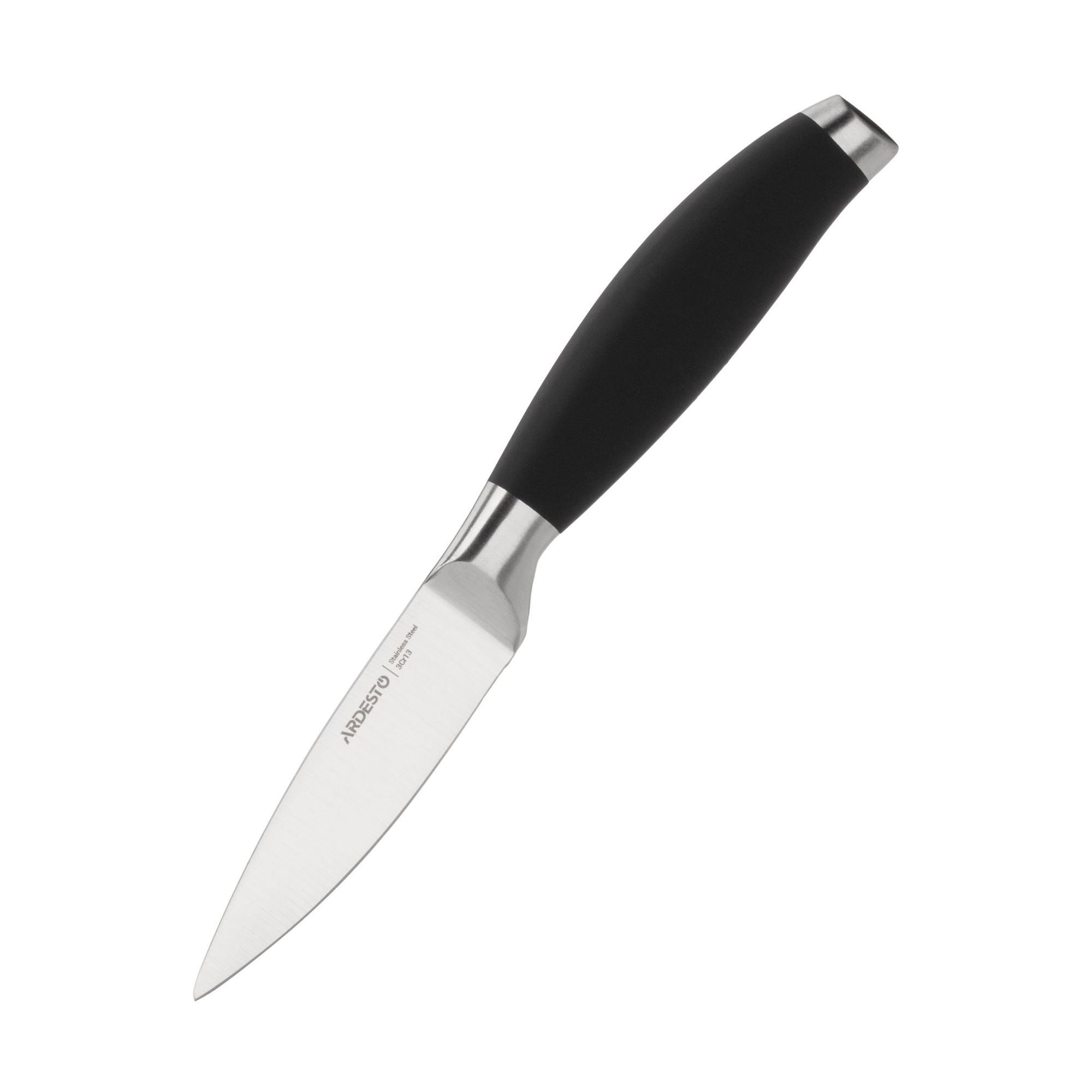 

Ніж кухонний для овочів Ardesto Gemini чорний, 20.5 см, довжина леза 8.9 см (AR2135SP)