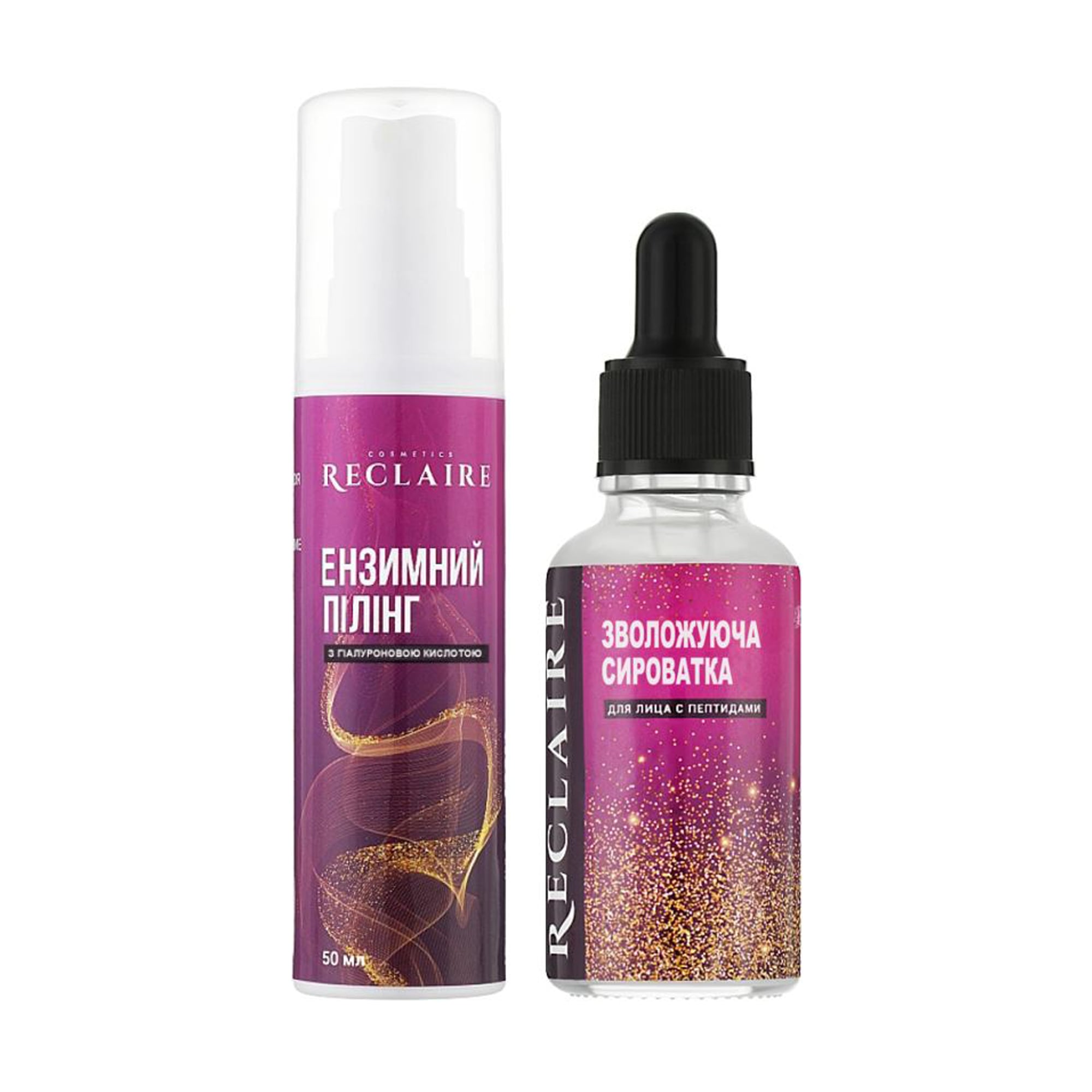 

Уцінка! Набір для обличчя Reclaire Очищення та зволоження (пілінг, 50 мл + сироватка, 30 мл)