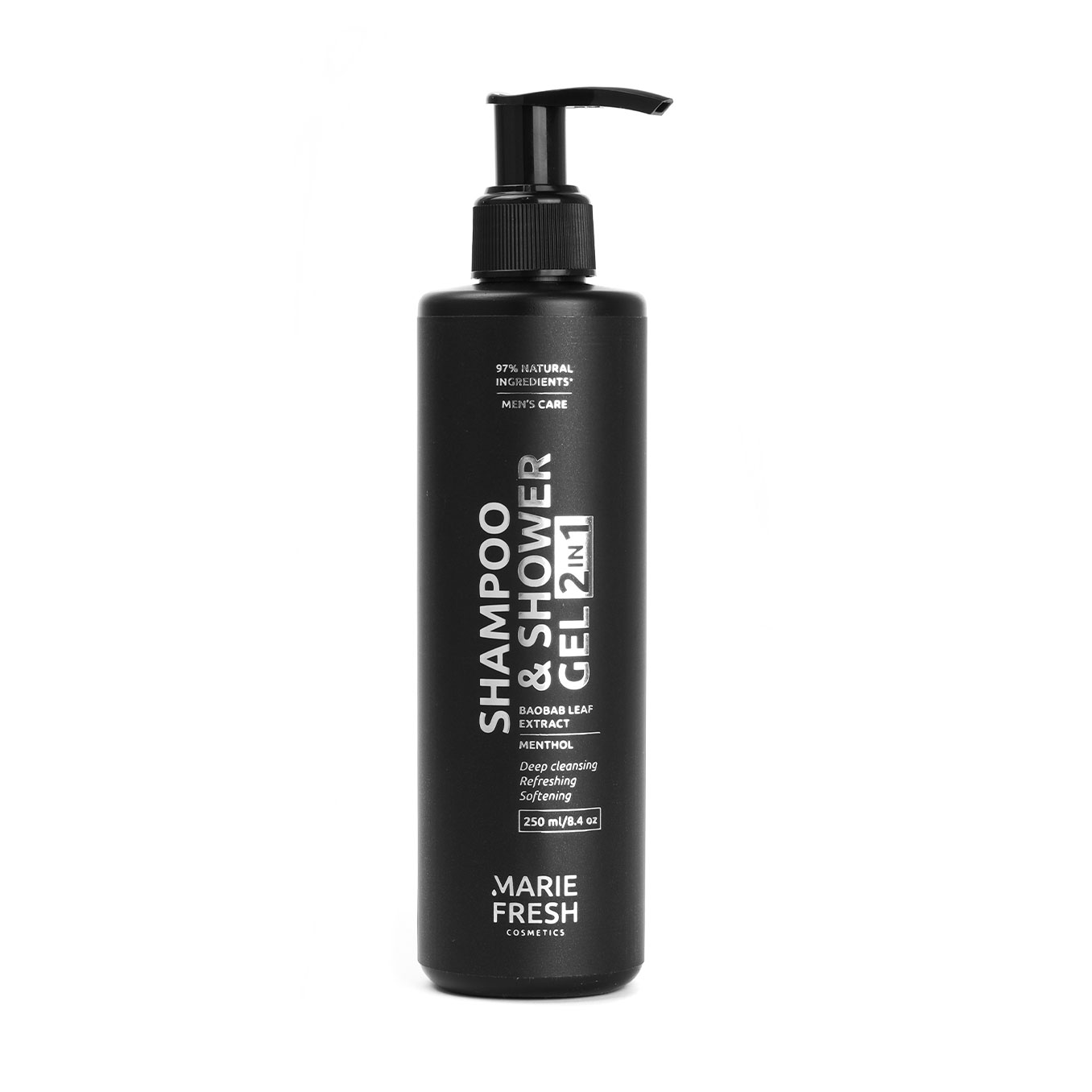 

Уцінка! Чоловічий освіжальний шампунь-гель для душу Marie Fresh Cosmetics Men's Care Shampoo & Shower Gel 2in1 з екстрактом листя баобаба, 250 мл