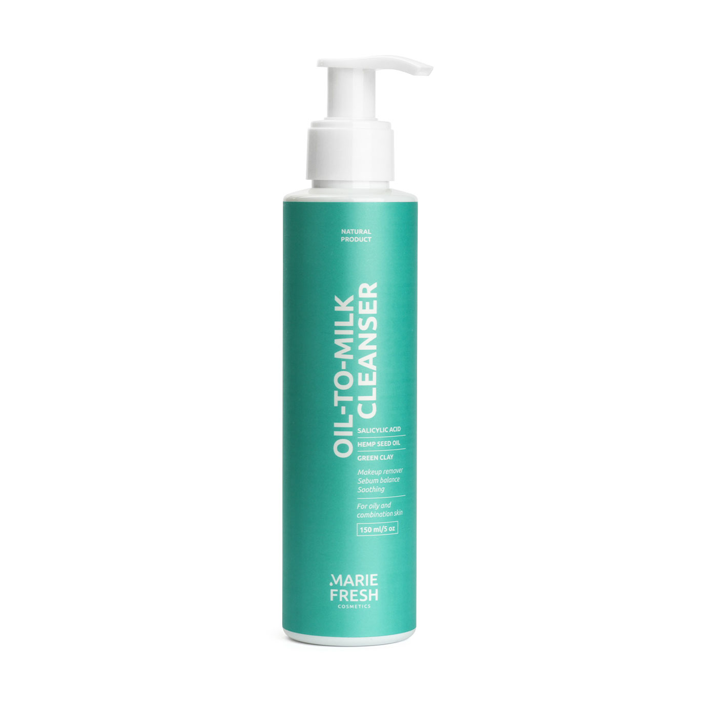 

Гідрофільна олія для обличчя Marie Fresh Cosmetics Oil-to-milk Cleanser для жирної та комбінованої шкіри, з саліциловою кислотою, 150 мл