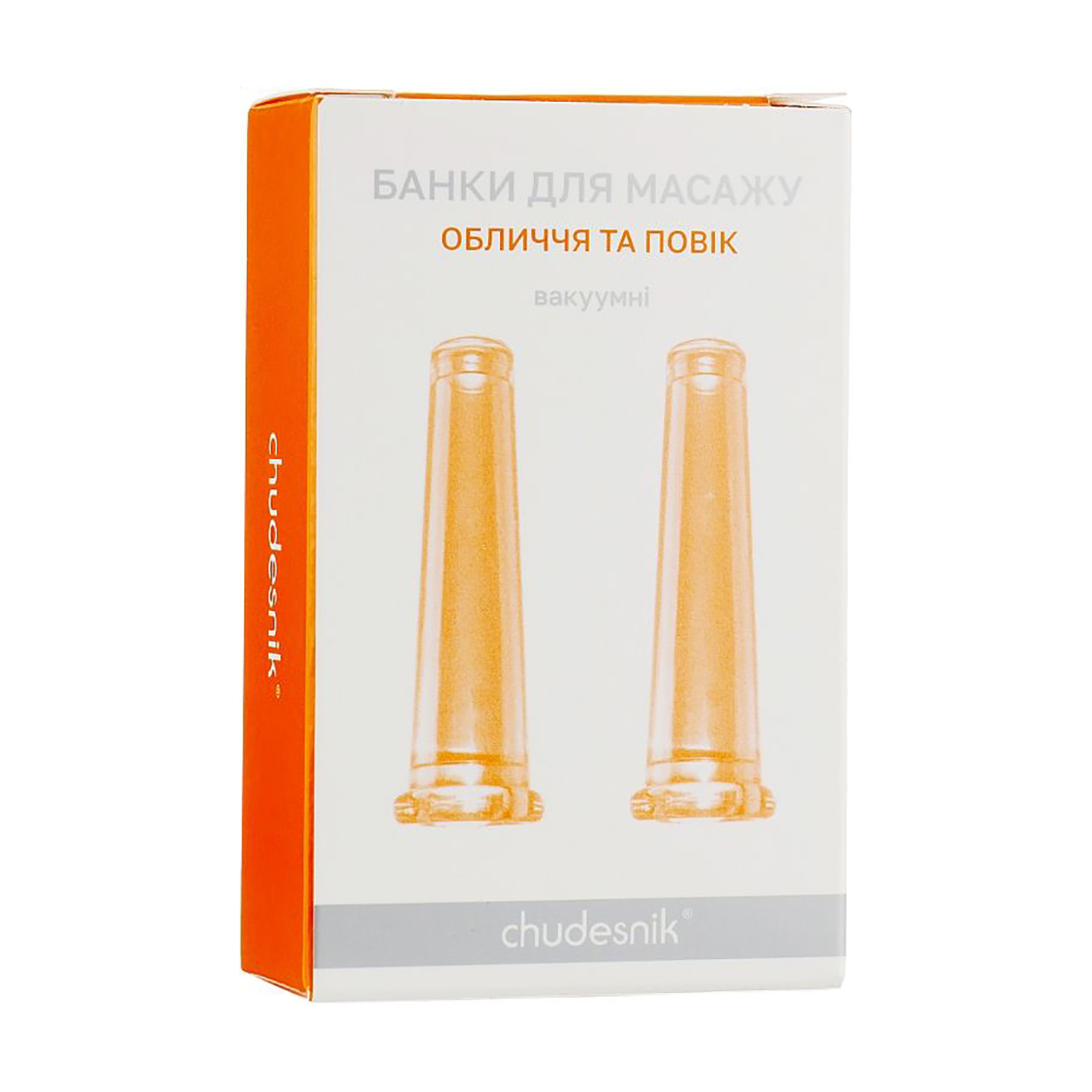 

Масажна вакуумна банка для шкіри навколо очей та губ chudesnik, 2 шт (БМП-5)