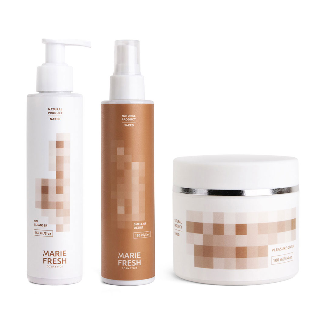 

Уцінка! Набір для тіла Marie Fresh Cosmetics Naked Body Set (батер, 100 мл + міст, 150 мл + пілінг, 150 мл)