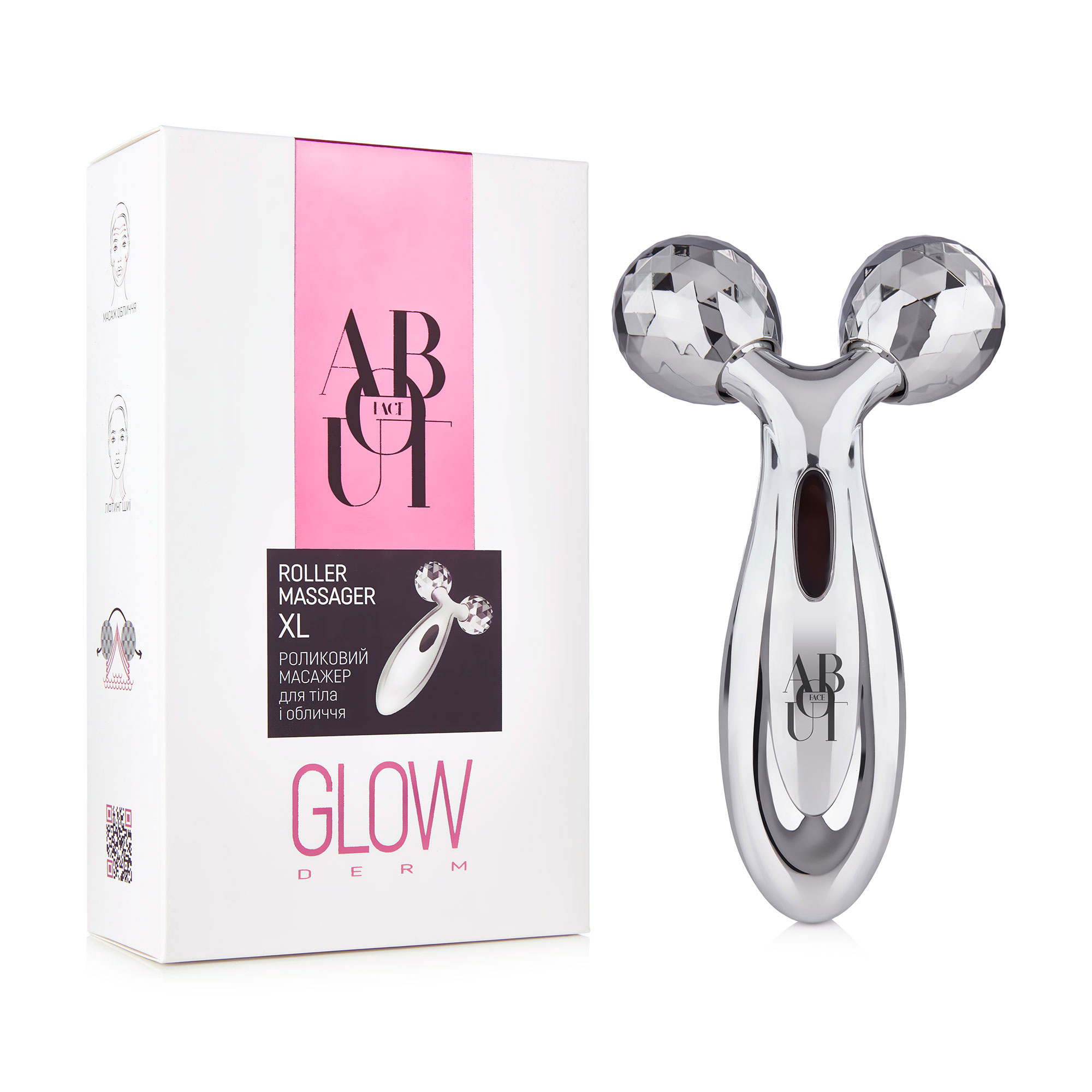 

Уцінка! Роликовий масажер обличчя та тіла ABOUT face XL