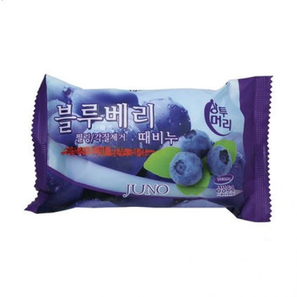 

Уцінка! Тверде мило-пілінг для обличчя Juno Blueberry з екстрактом чорниці, 150 г