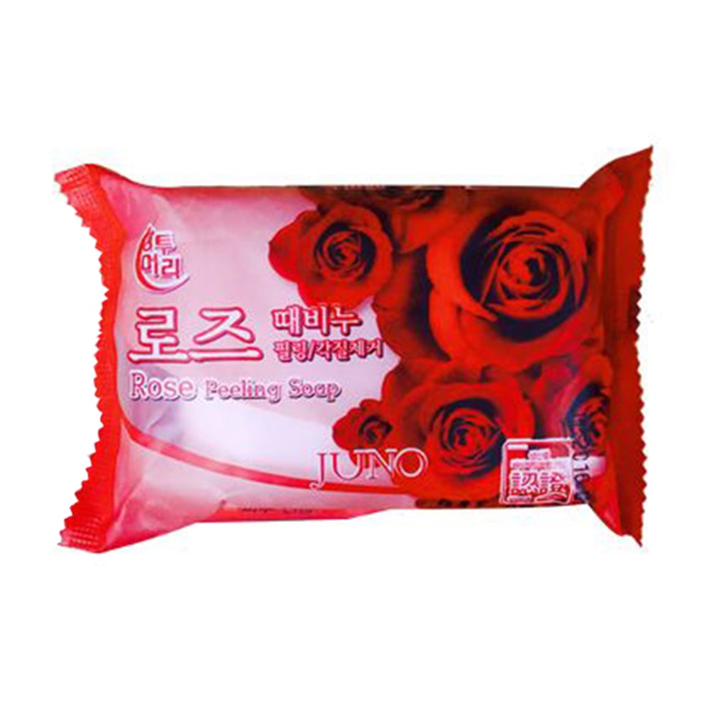 

Тверде мило-пілінг для обличчя Juno Rose з екстрактом троянди, 150 г