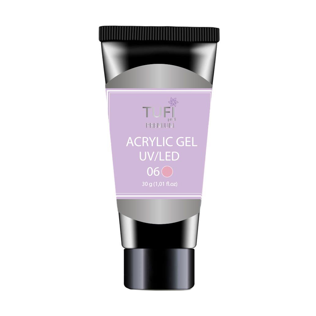 

Уцінка! Акрил-гель для нігтів Tufi Profi Premium Acrylic Gel UV/LED, 06 Сакура, 30 г