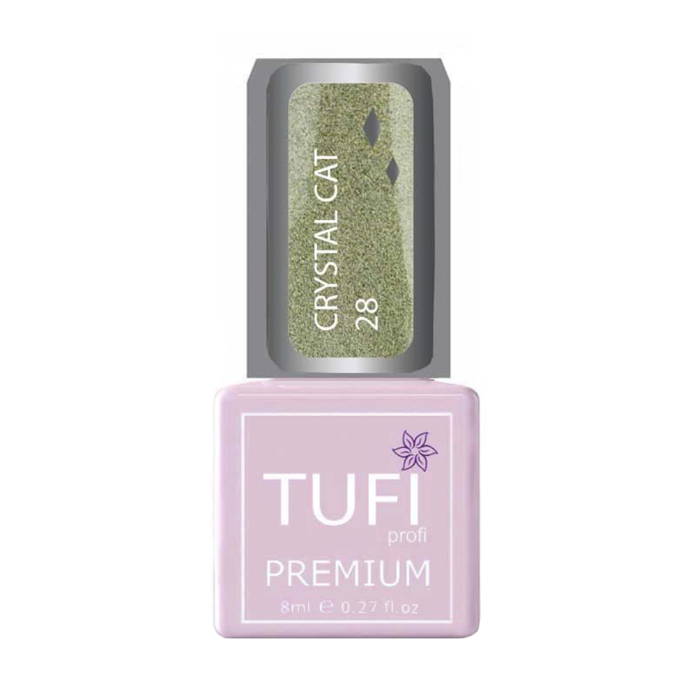 

Уцінка! Гель-лак для нігтів Tufi Profi Premium Crystal Cat 28 Хризоліт голографік, 8 мл