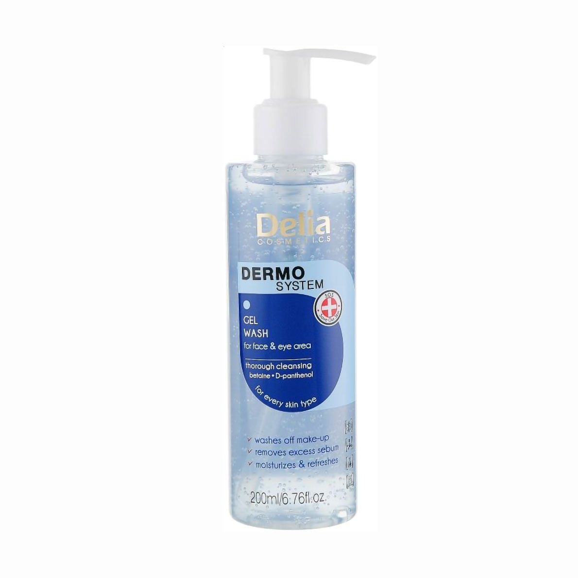 

Гель для вмивання Delia Cosmetics Dermo System Gel Wash For Face & Eye Area, 200 мл