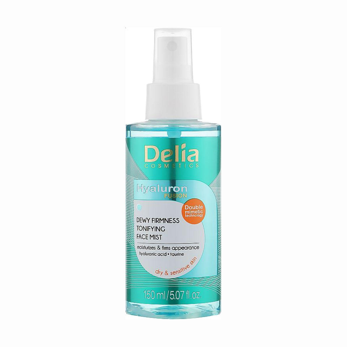 

Тонізувальний спрей для обличчя Delia Cosmetics Hyaluron Fusion Tonifying Face Mist, 150 мл
