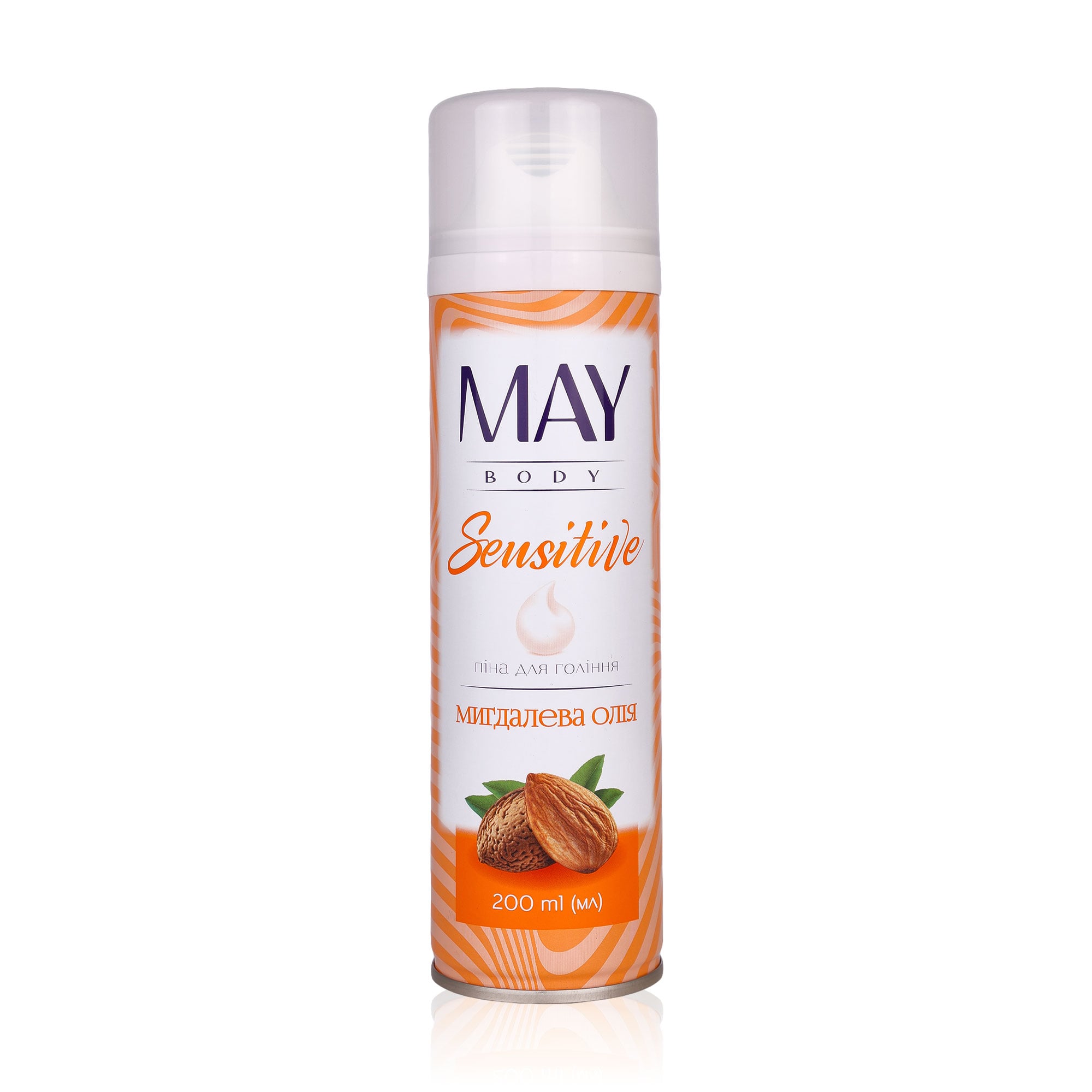 

Піна для гоління MAY body Sensitive Олія мигдалю, жіноча, 200 мл