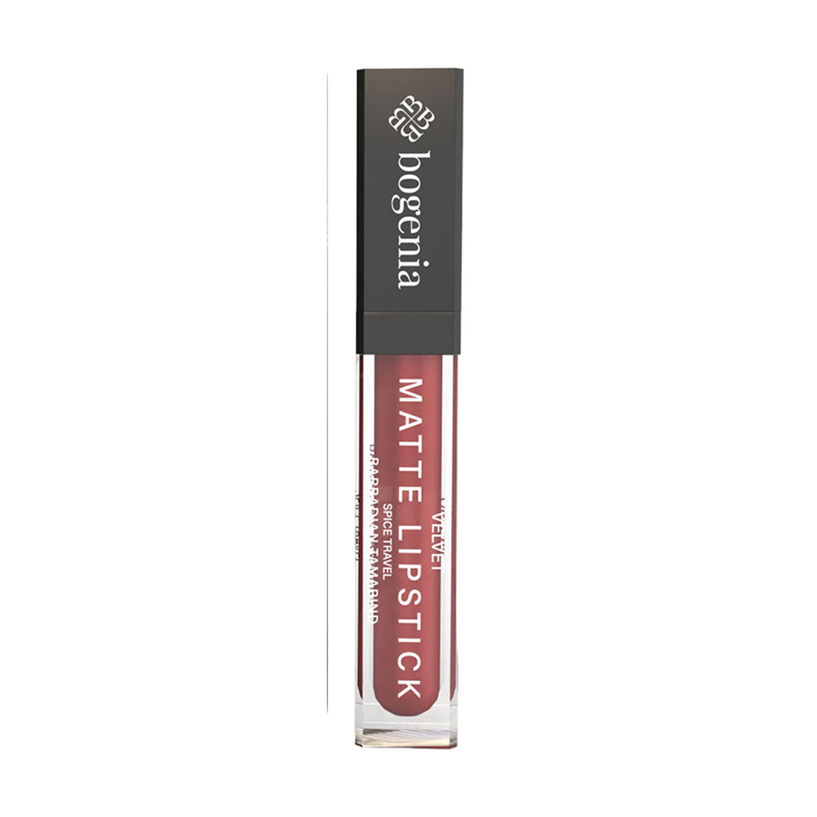 

Рідка помада для губ Bogenia Liquid Matte Lipstick Spice Travel BG720, 010 Barbadian Tamarind, 8 мл