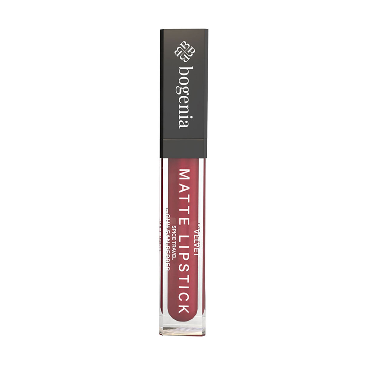 

Рідка матова помада для губ Bogenia Liquid Matte Lipstick Spice Travel BG720, 012 Chilean Pepper, 8 мл