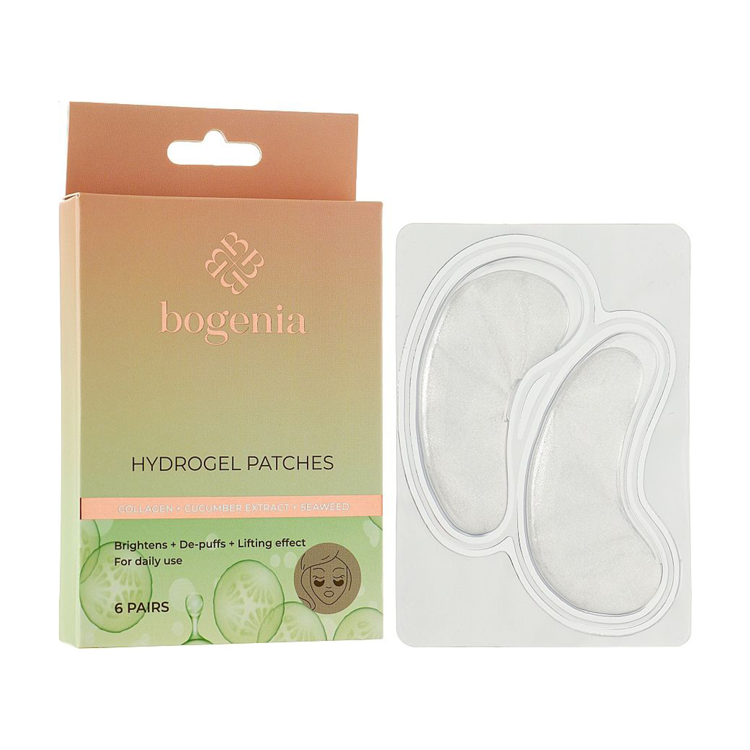 

Гідрогелеві патчі для шкіри навколо очей Bogenia Hydrogel Patches з ліфтинг-ефектом та колагеном, 6 пар